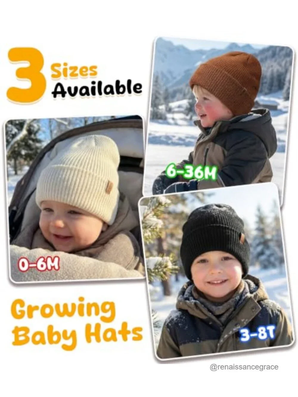 Knit Baby Beanie Winter Hat for Toddler Boys Infant Stretchy Soft